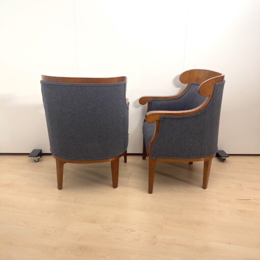 Biedermeier Bergere Chairs Cherry - Side and Back Profiles - Styylish