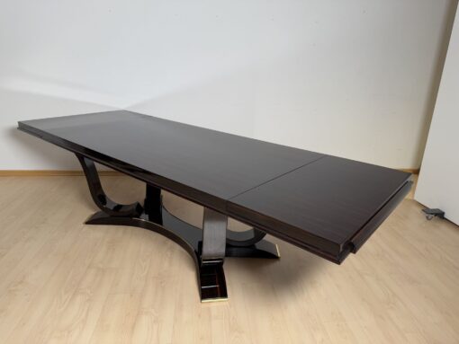 Art Deco Dining Table Chairs - Table Extended with Plates Side - Styylish