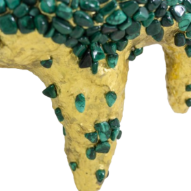 Malachite Console Decorated with Stalactites, Contemporary Work