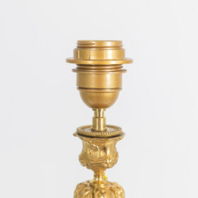 Bronze Putti Lamp, Marble Base, Circa 1880