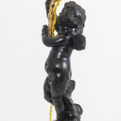 Bronze Putti Lamp - Figure Detail - Styylish