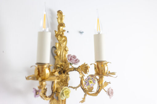 Rococo Bronze Sconces - Side Gilded Decorations with Candles - Styylish