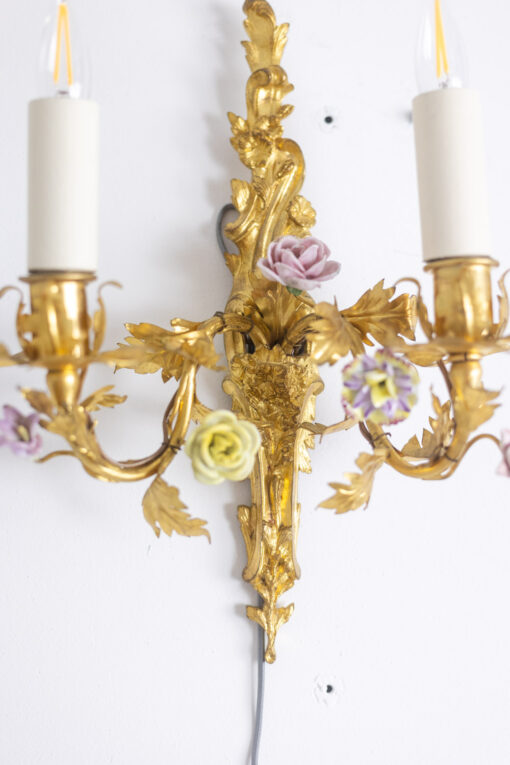 Rococo Bronze Sconces - Bottom Gilded Decorations - Styylish