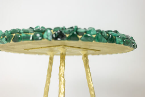 Malachite Steel Pedestal Table - Base Profile - Styylish