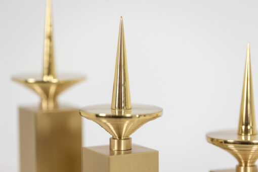 Gilded Brass Candlesticks - Points - Styylish