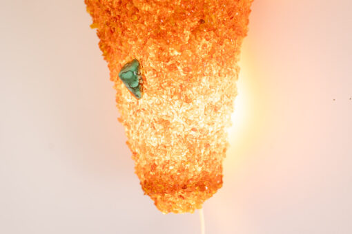 Amber Malachite Sconces - Exterior with Light On - Styylish