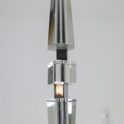 Jacques Adnet Modernist Chandelier - Chrome Arm Details - Styylish