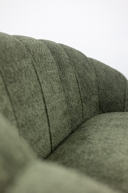 Boucle Fabric Sofa - Side Interior View - Styylish