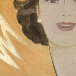 1950s Elegant Woman Painting - Gold Details - Styylish