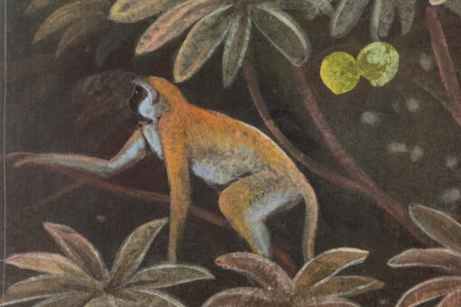 Animals Forest Background Painting - Monkey Detail - Styylish