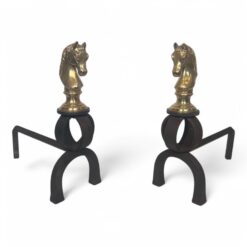 Bronze and Wrought Iron Andirons - Styylish