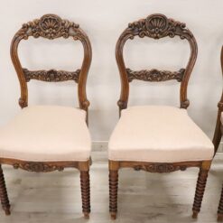 Louis Philippe Walnut Chairs - Full - Styylish