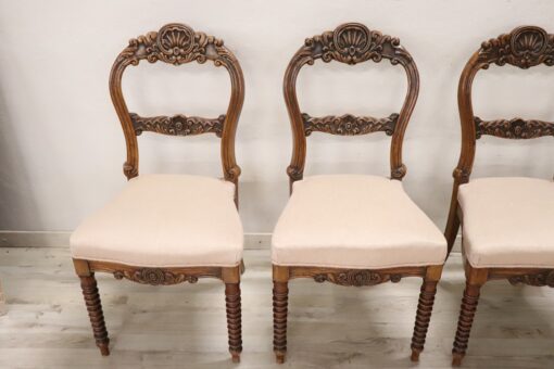 Louis Philippe Walnut Chairs - Full - Styylish