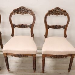 Louis Philippe Walnut Chairs - Full View - Styylish