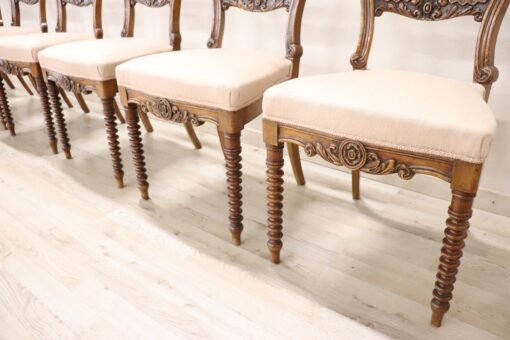 Louis Philippe Walnut Chairs - Bottom Profile - Styylish