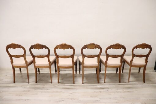 Louis Philippe Walnut Chairs - Back View - Styylish