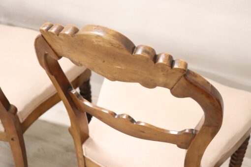 Louis Philippe Walnut Chairs - Backrest - Styylish