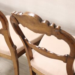 Louis Philippe Walnut Chairs - Backrest Details - Styylish