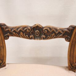 Louis Philippe Walnut Chairs - Backrest Carving Details - Styylish