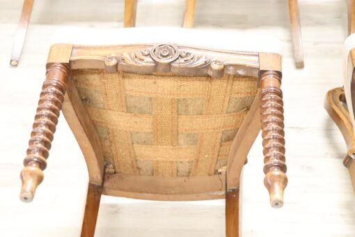 Louis Philippe Walnut Chairs - Upholstery Underneath Chairs - Styylish