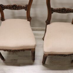 Louis Philippe Walnut Chairs - Cushions - Styylish