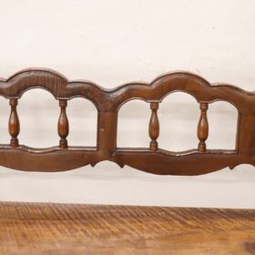 Italian Antique Louis XV Bench in Solid Walnut Wood