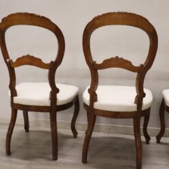 Louis Philippe Four Chairs - Back Profile Details - Styylish