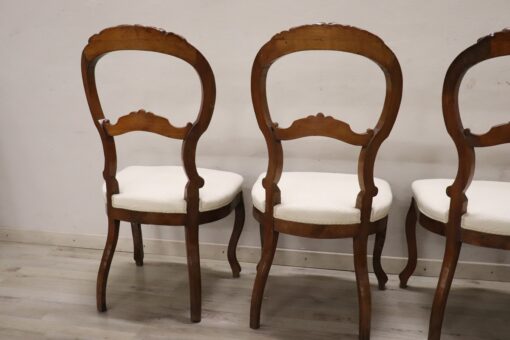 Louis Philippe Four Chairs - Back Profile Details - Styylish