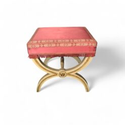 Pair of Louis XVI-Style Gondola Stools - Front Profile - Styylish