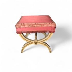 Pair of Louis XVI-Style Gondola Stools, France, Early 20th Century