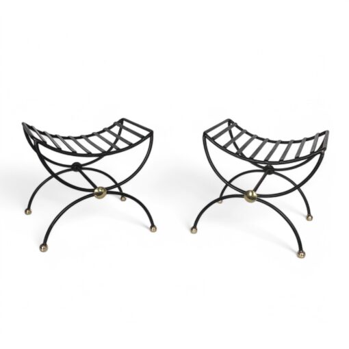 Pair of Curule Stools- Styylish