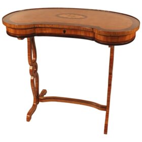 Kidney-Shaped Side Table or Small Desk, 1820s