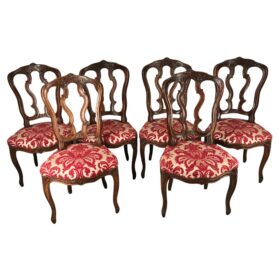 Set of Six French Baroque Chairs, 1760