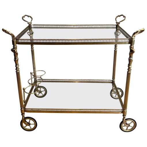 Neoclassical Brass Bar Cart- Styylish