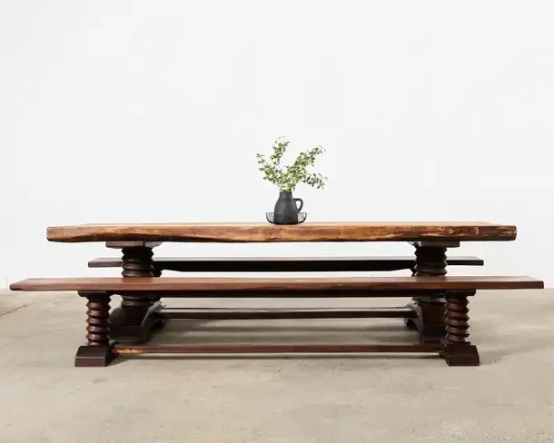 Charles Dudouyt- table and bench example- Styylish