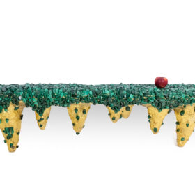 Malachite Console Decorated with Stalactites, Contemporary Work