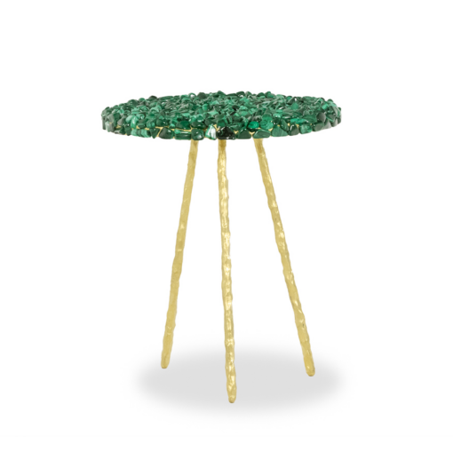 Malachite Steel Pedestal Table - Styylish