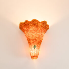 Pair of Amber and Malachite Sconces, Contemporary Work