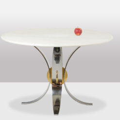 Table White Marble Chrome - Full Profile - Styylish