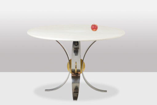 Table White Marble Chrome - Full Profile - Styylish