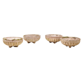 Set of 4 Reconstituted Stone Planters, Circa 1970