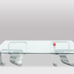 Paul Legeard Chromed Table - Glass Top - Styylish