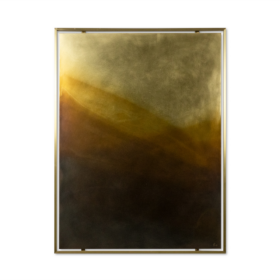 Patinated Brass Panel “Abstraction Opus V”, Contemporary Work