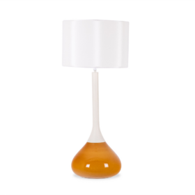 Bottle-Shaped Lamp in White and Opaline Lacquered Metal, 1970s