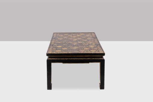 Lacquer Table Floral Motifs - Side Profile - Styylish