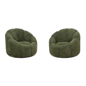 Pair of Armchairs in Tulle Fabric, Contemporary