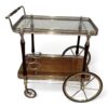 Mahogany Brass Drinks Trolley Maison Jansen - Styylish