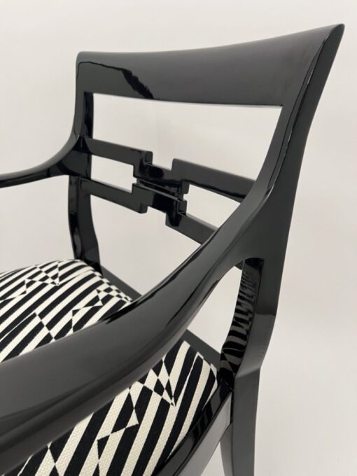 Pair of German Art Deco Armchairs, Black Lacquer, 1925 - Image 11