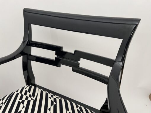 Pair of German Art Deco Armchairs, Black Lacquer, 1925 - Image 12