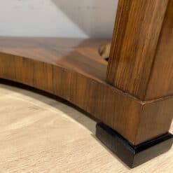 Biedermeier Demi-Lune Console Table, Walnut Veneer, Maple, Austria circa 1830 - Image 13